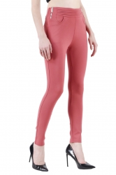 Kaga Dark Pink Solid Jegging